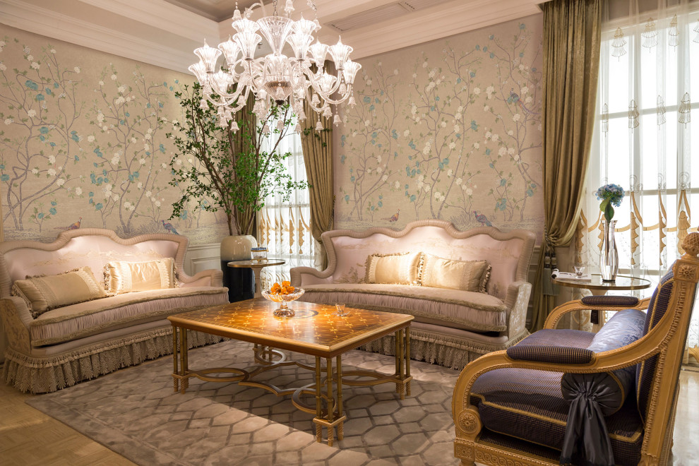 Гостиная с фреской La Stanza из коллекции «Шинуазри»