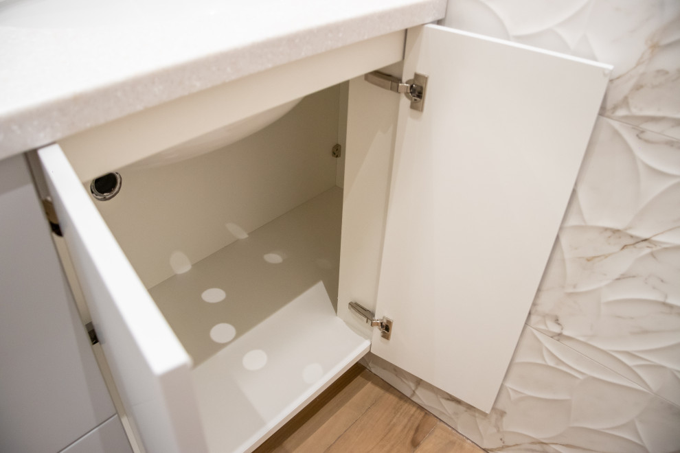 Многоугольная тумба под раковину ванную комнату