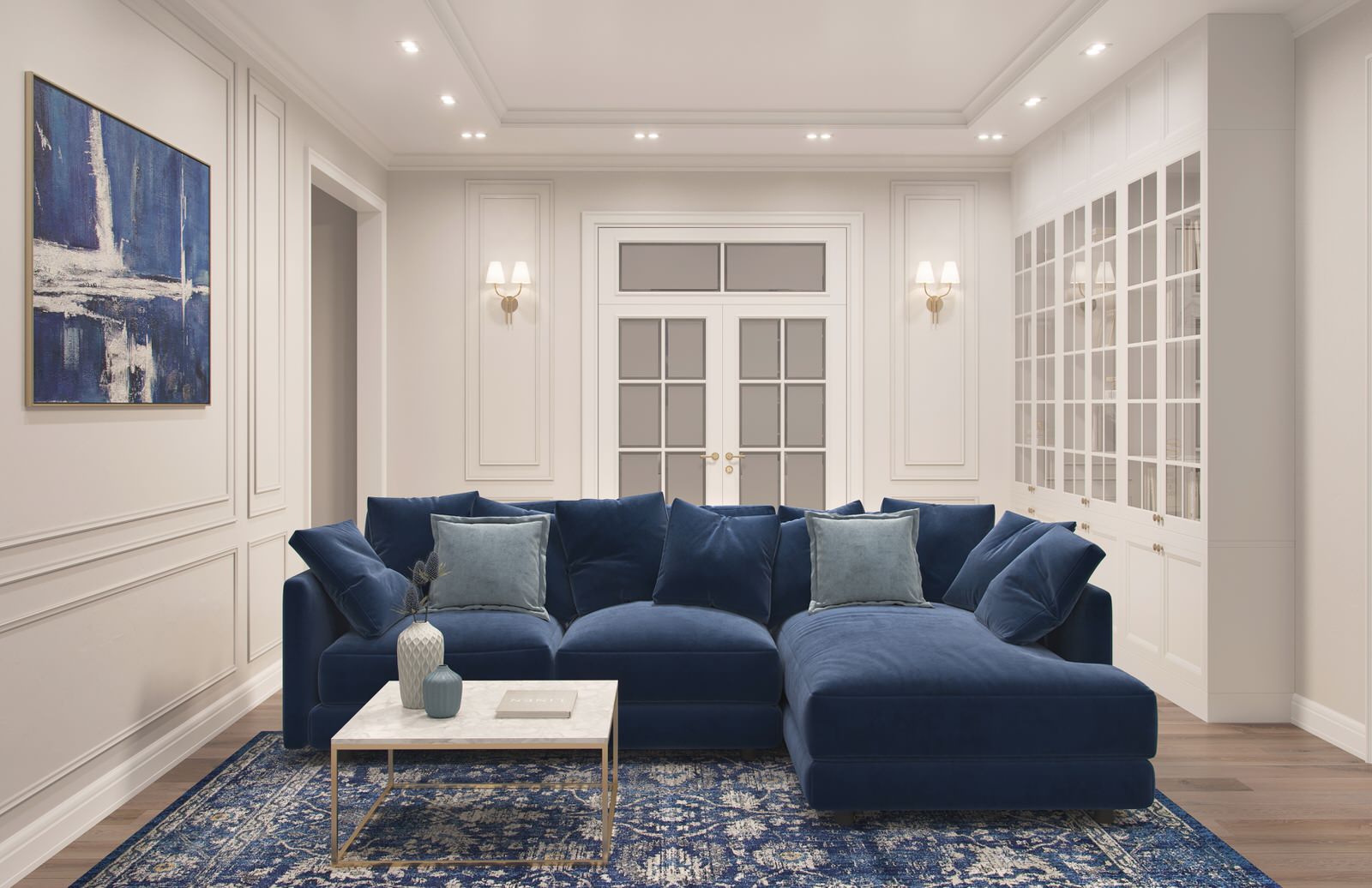 Обложка проекта: Квартира 133 м.кв. в центре Москвы: