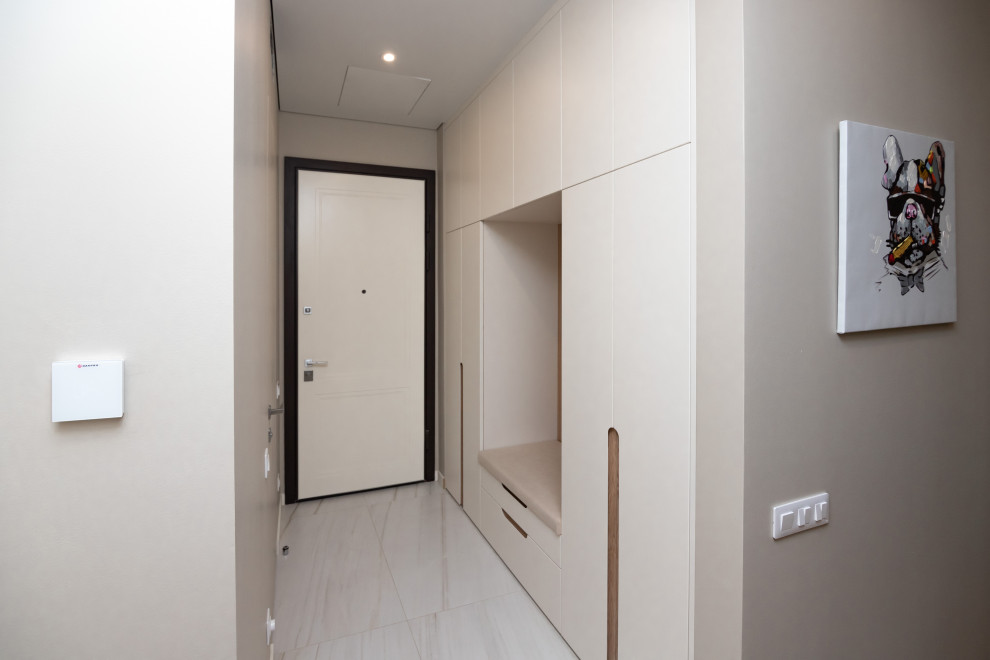 Гардероб и шкаф в прихожую в минималистичном стиле