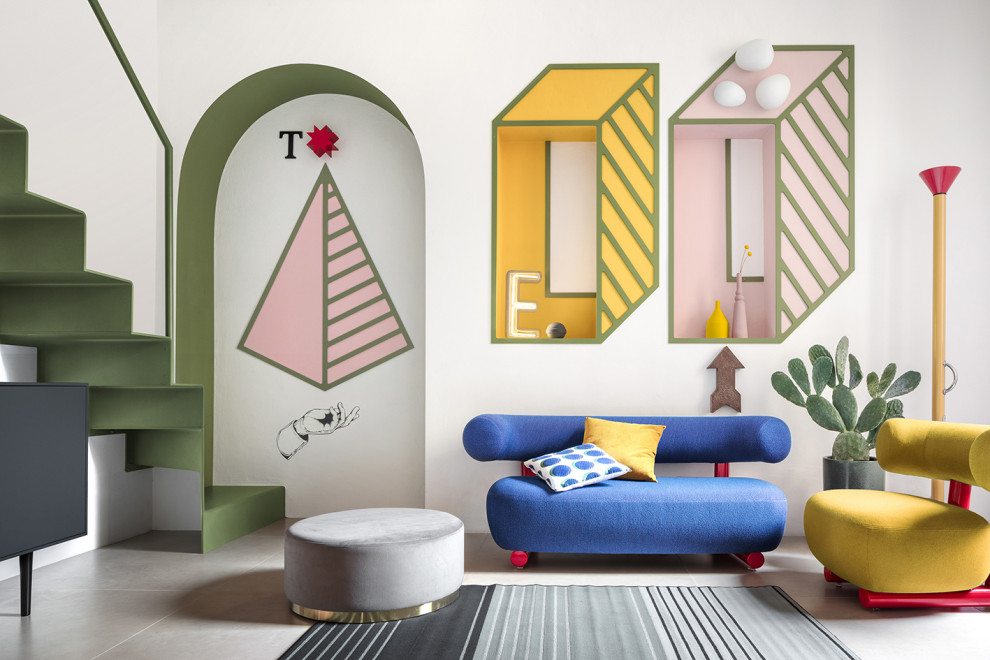 Houzz Италия: Комната — посвящение 40-летию группы «Мемфис»