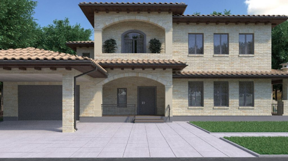 Проект дома в средиземноморском стиле