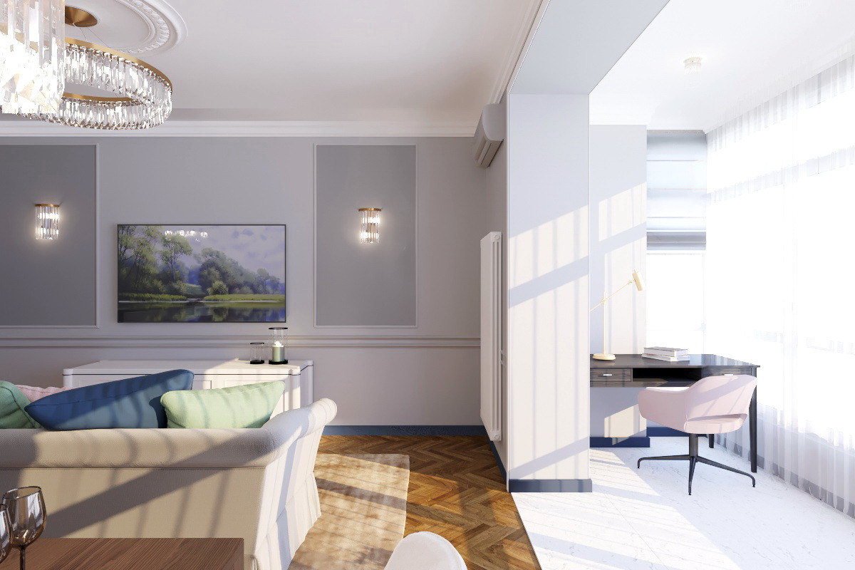 Квартира на набережной в стиле современной классики