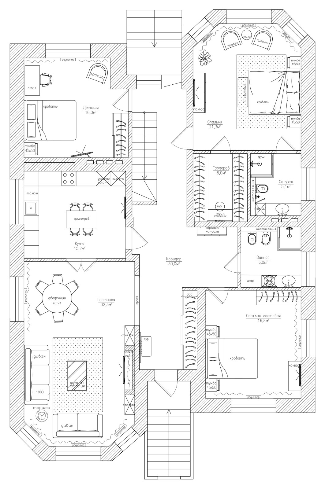 Планировка 148,6м²
