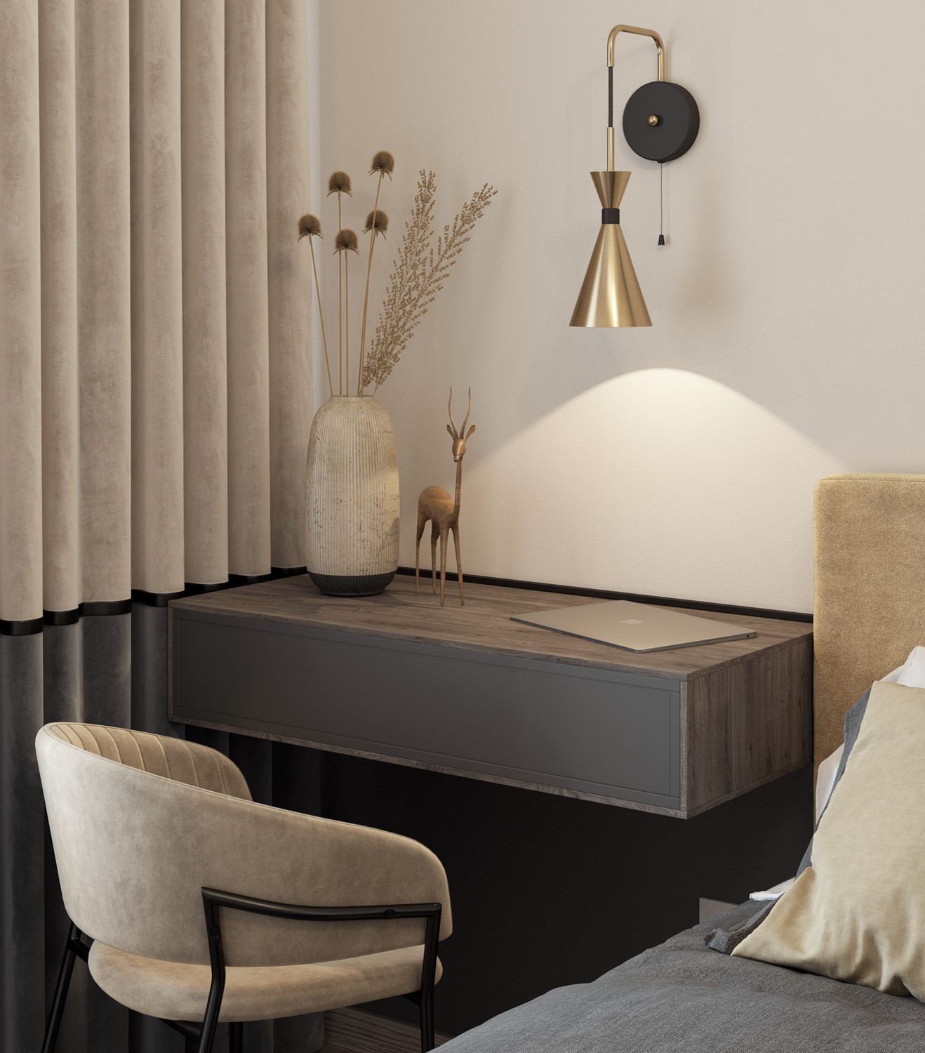 визуализация трехкомнатной квартиры ЖК Варшавская Life