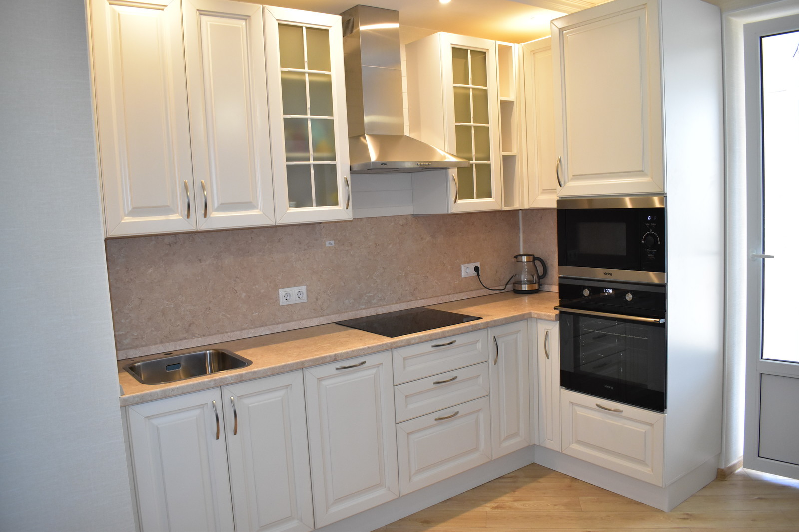 Кухня из массива бука Эко Прованс