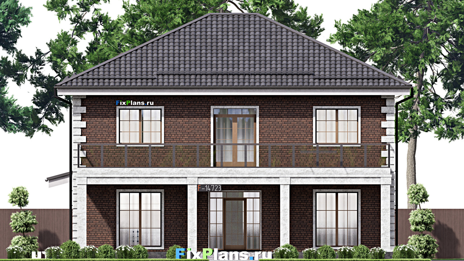 Проект двухэтажного дома 13х13 м S267м2 F-14723