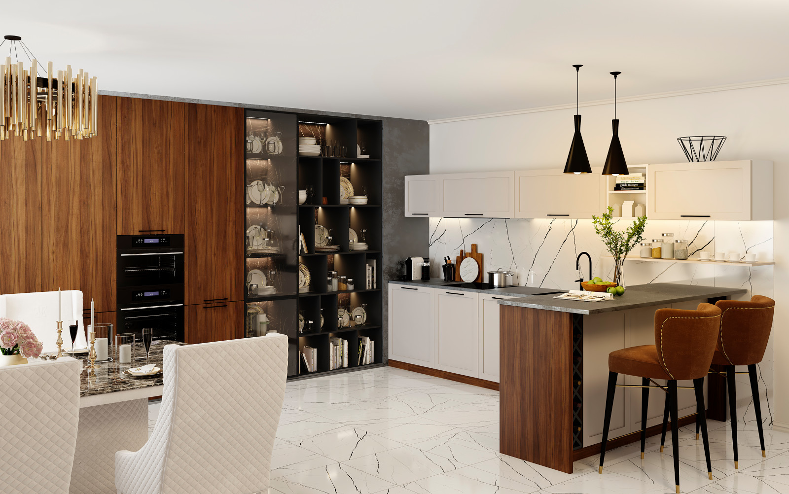 Обложка проекта: Дизайн кухни в загородном доме