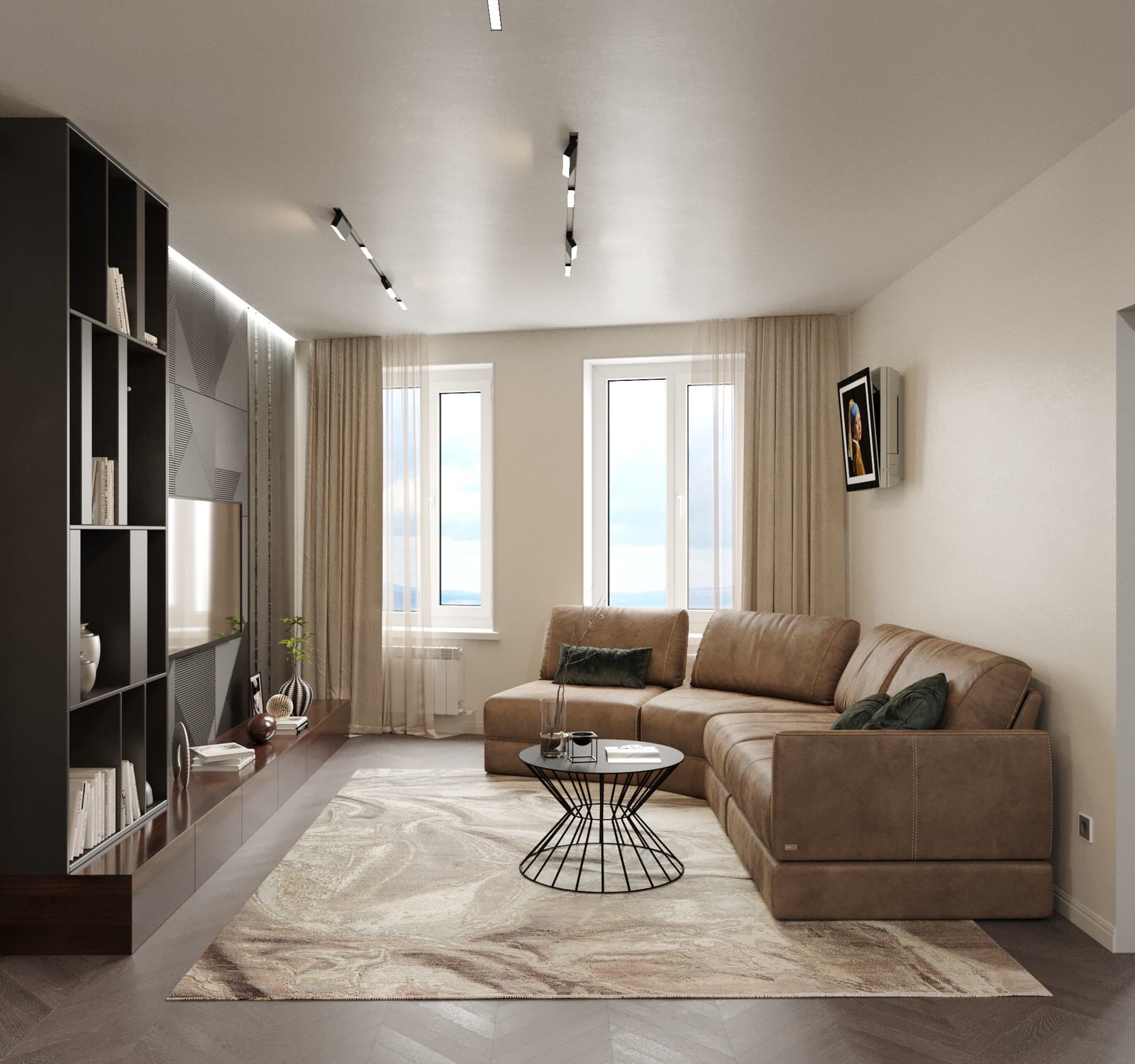 ЖК Красный Аксай. Двухкомнатная квартира в современном стиле