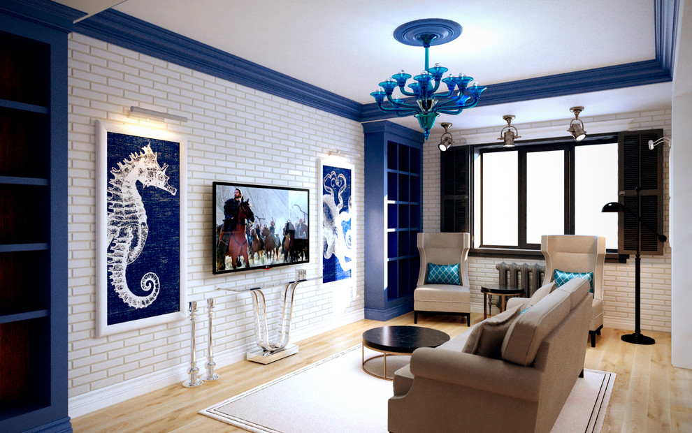 Обложка проекта: Гостиная - неоклассика - ЖК "Триумф" - Краснодар