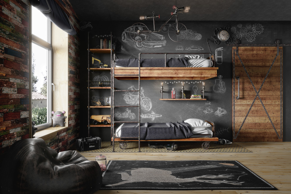 Дизайн детской комнаты в стиле лофт