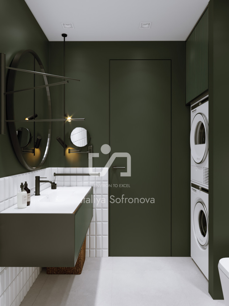 Обложка проекта: Deep Green Bathroom