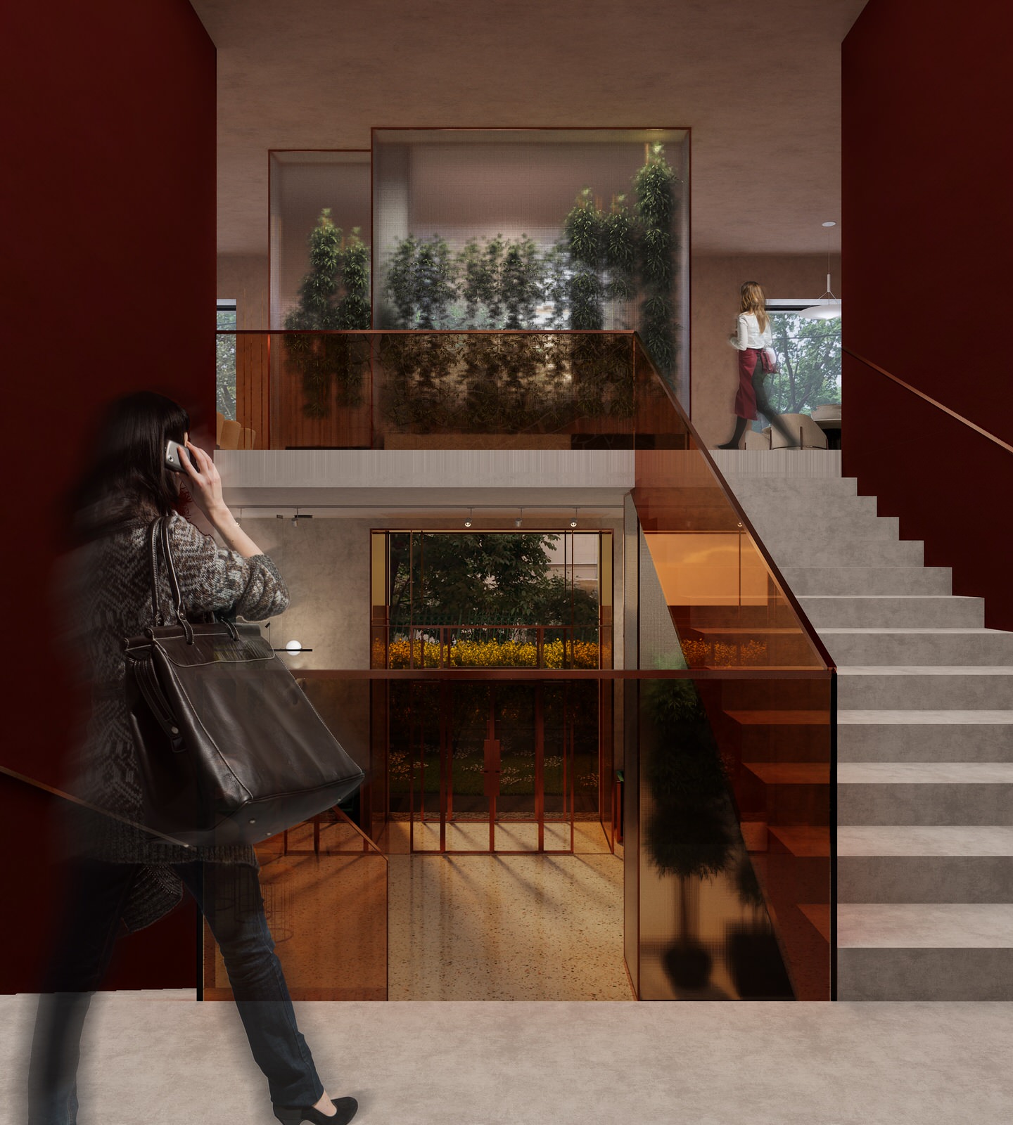 Interior visualisation of cafe and restaurant Villa Forli