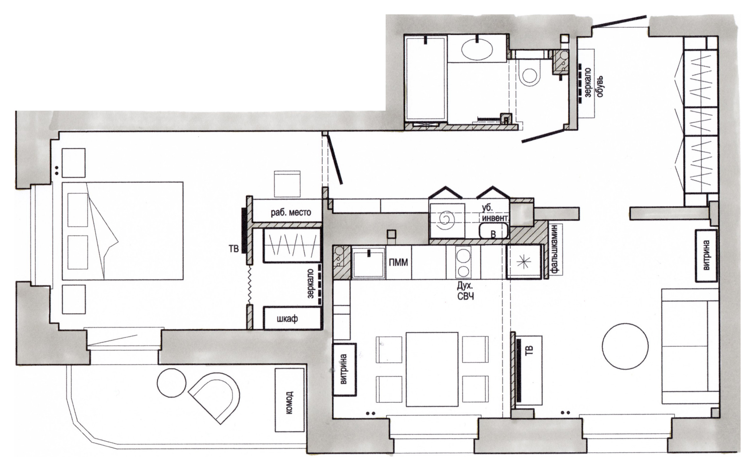Houzz тур: Квартира в подарок дочери-студентке