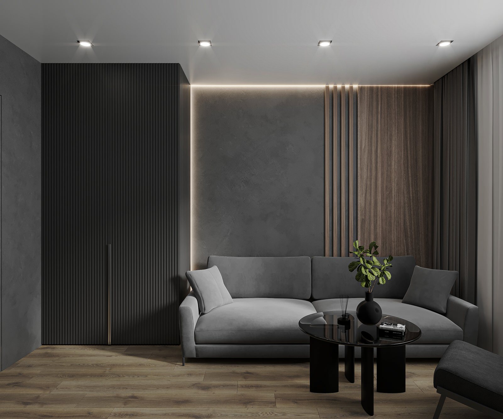 Дизайн-проект кабинета руководителя, зона отдыха  и санузла при кабинете