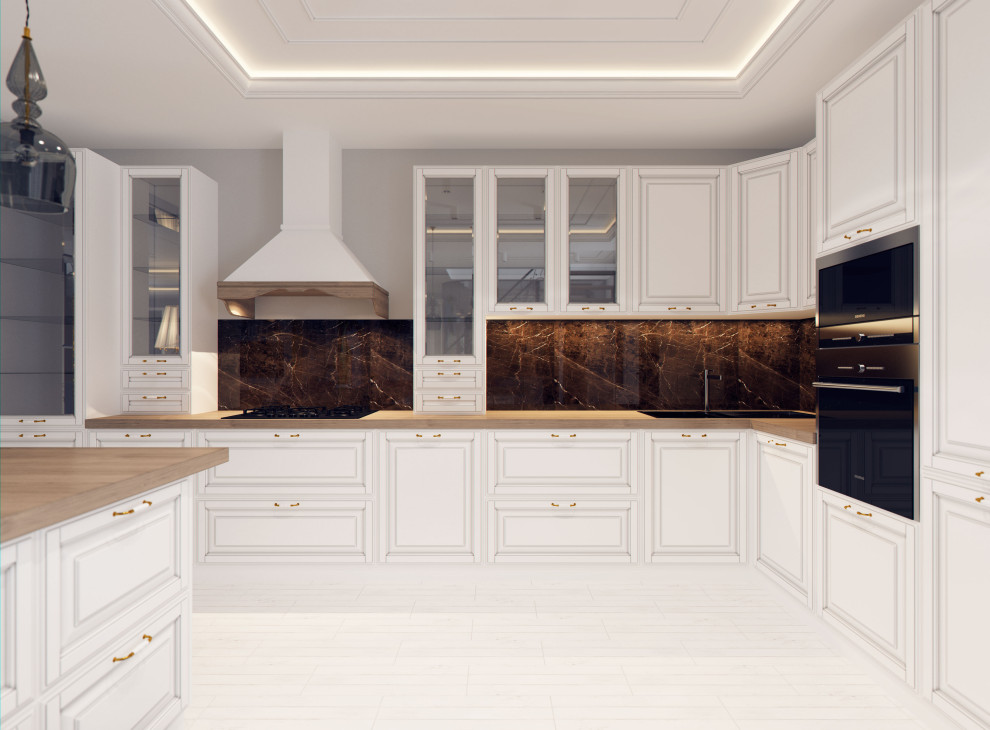 Проект дома в г.Богородск, гостиная-кухня 77,84м2