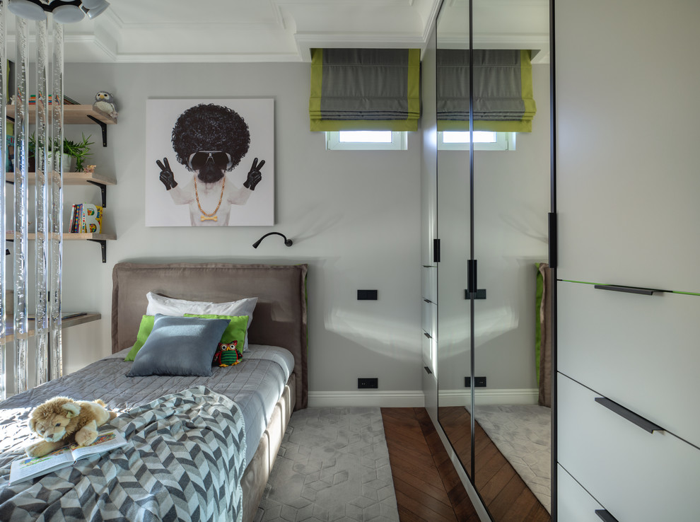 Ахроматика детской зоны с цветовыми акцентами