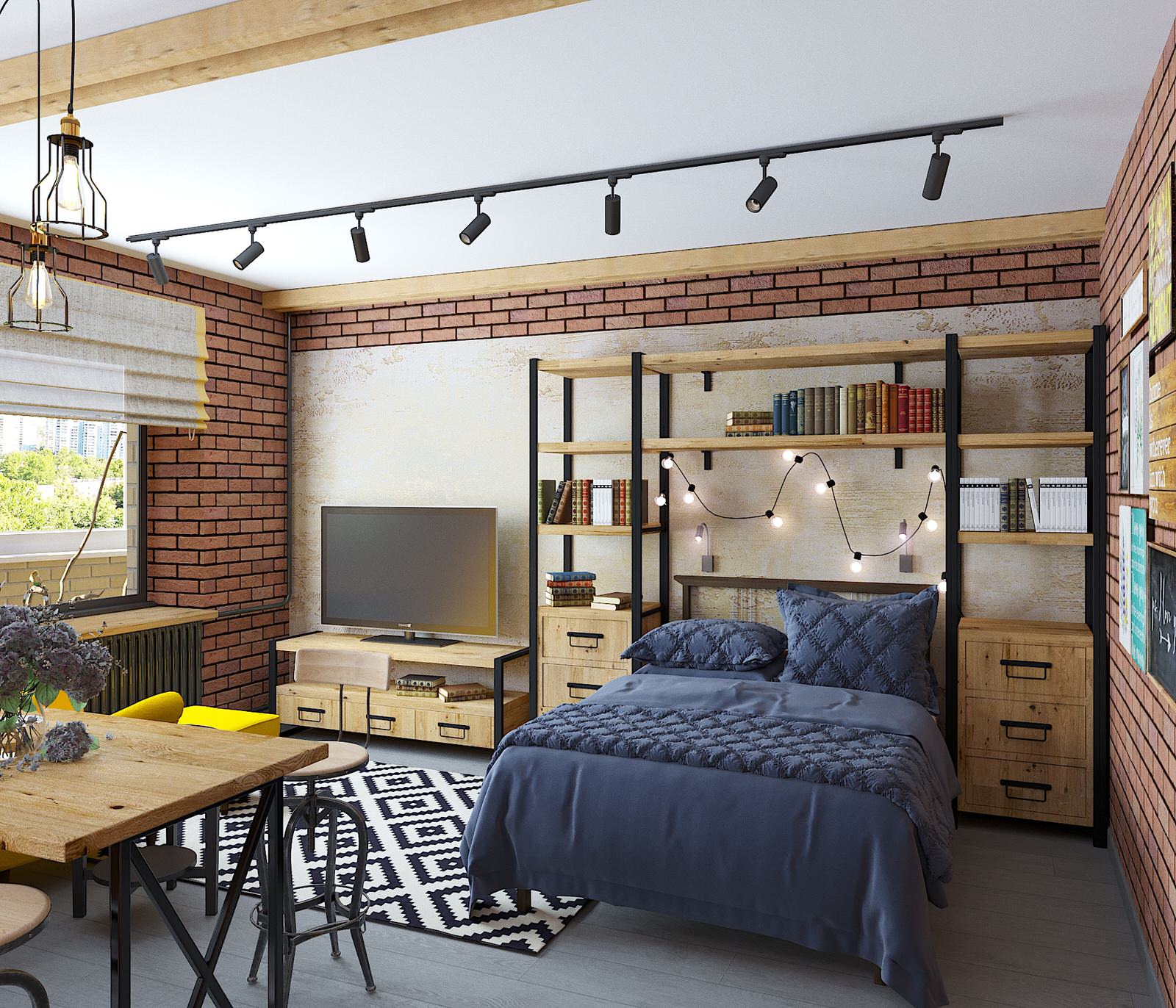 Обложка проекта: Проект квартиры в стиле лофт в Москве