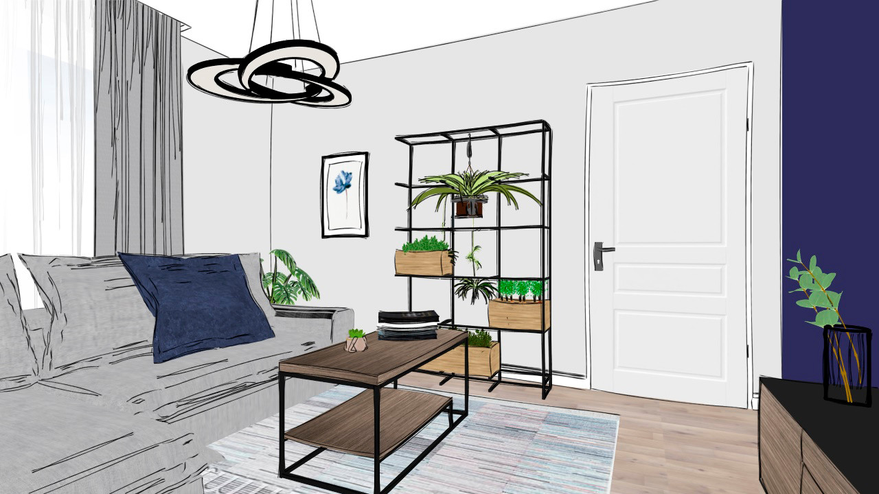 Обложка проекта: Гостиная (интерьерный скетчинг)