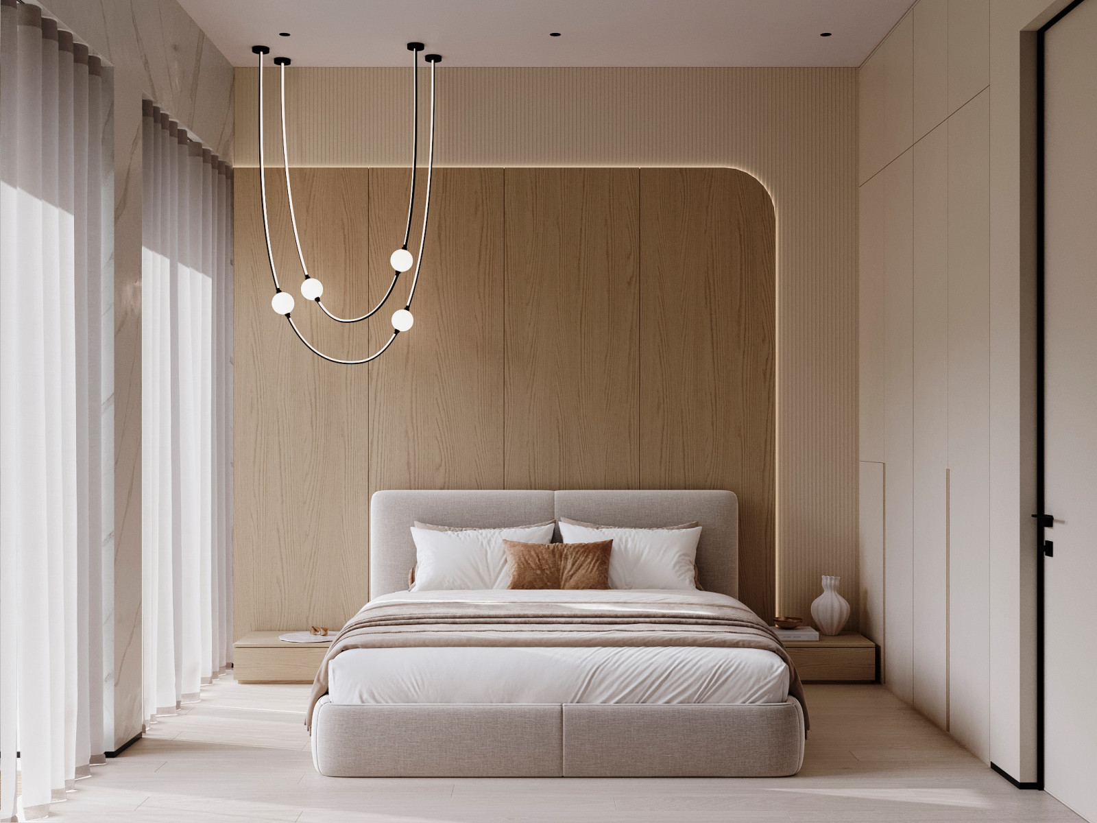 Обложка проекта: Мастер-спальня. Апарт-комплекс Sky View. г. Москва