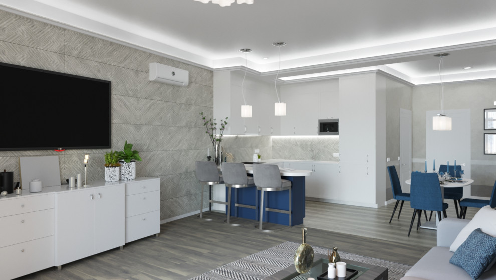 Дизайн проект квартиры 114 м2 в стиле "Неоклассика"