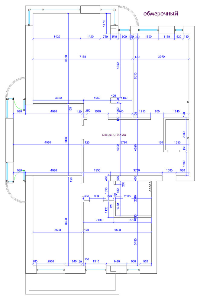 Обложка проекта: четырехкомнатная квартира