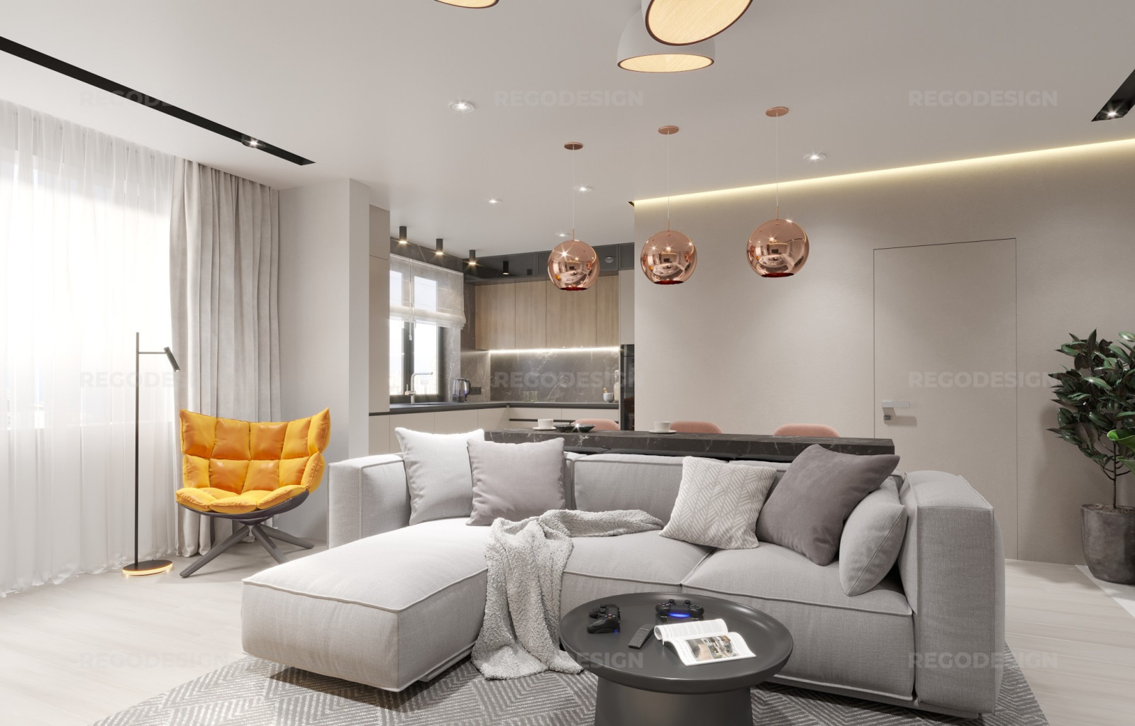 № 53 ДИЗАЙН КВАРТИРЫ 54 КВ.М. УЛ. СУХОПУТНАЯ