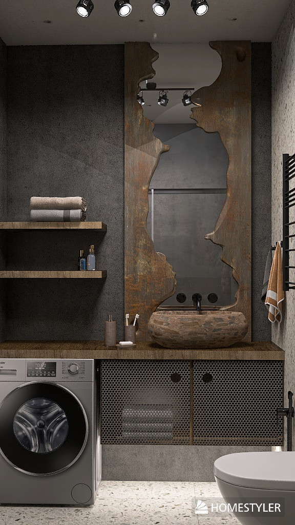 Однокомнатная квартира в стиле Industrial для режиссера с большим псом