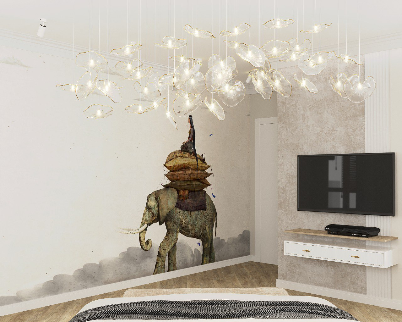 Спальня в квартире художника