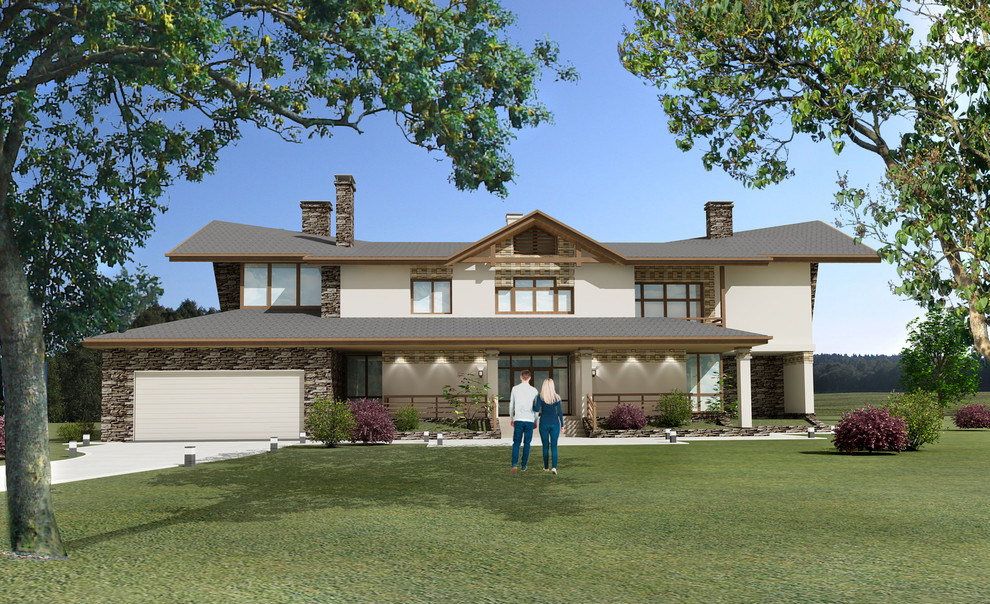 Рабочий проект дома у деревни Зенькино Истринского района Московской области.