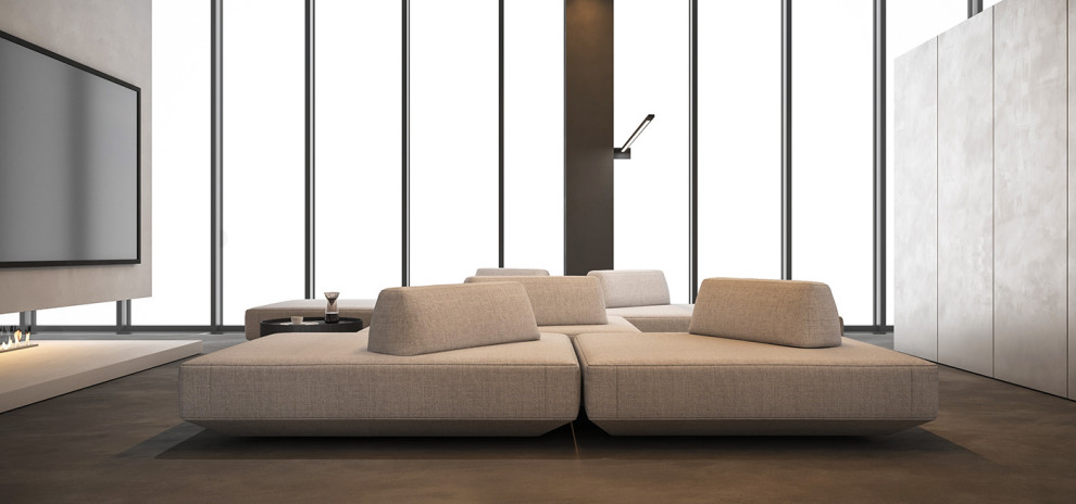 Теплый строгий интерьер EAE3DD