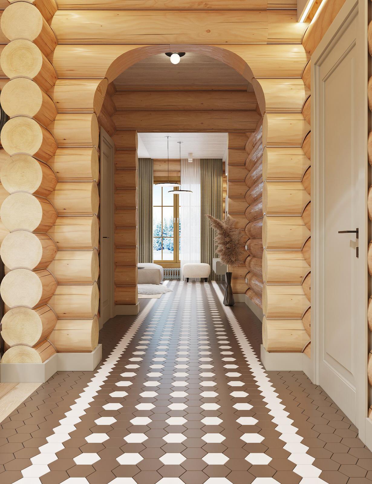 Дизайн проект дома из рубленного бревна