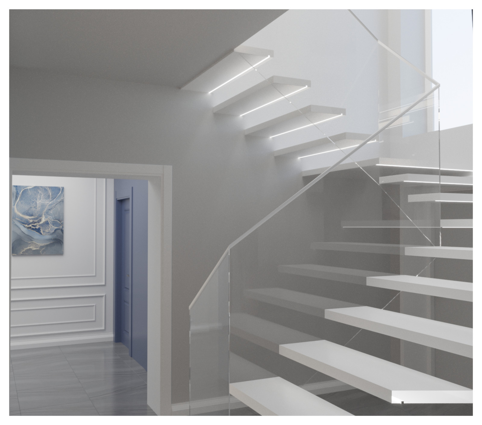 Проект интерьера двухэтажного дома