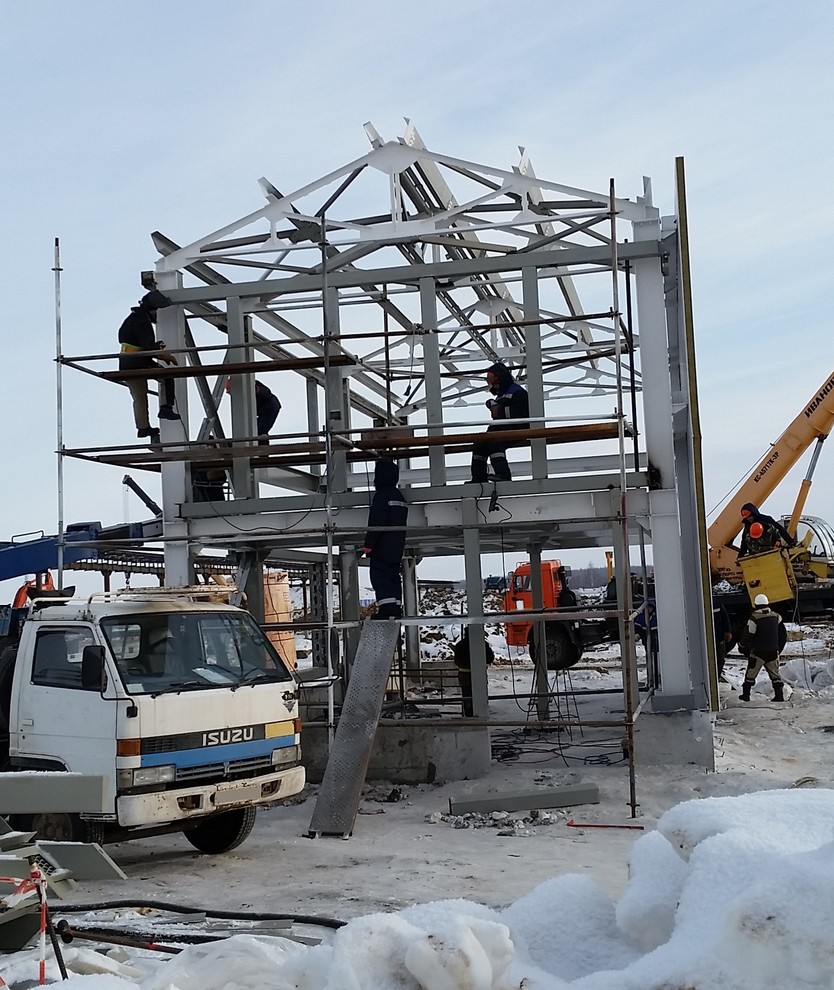 Строительство комплекса производственных зданий на территории завода