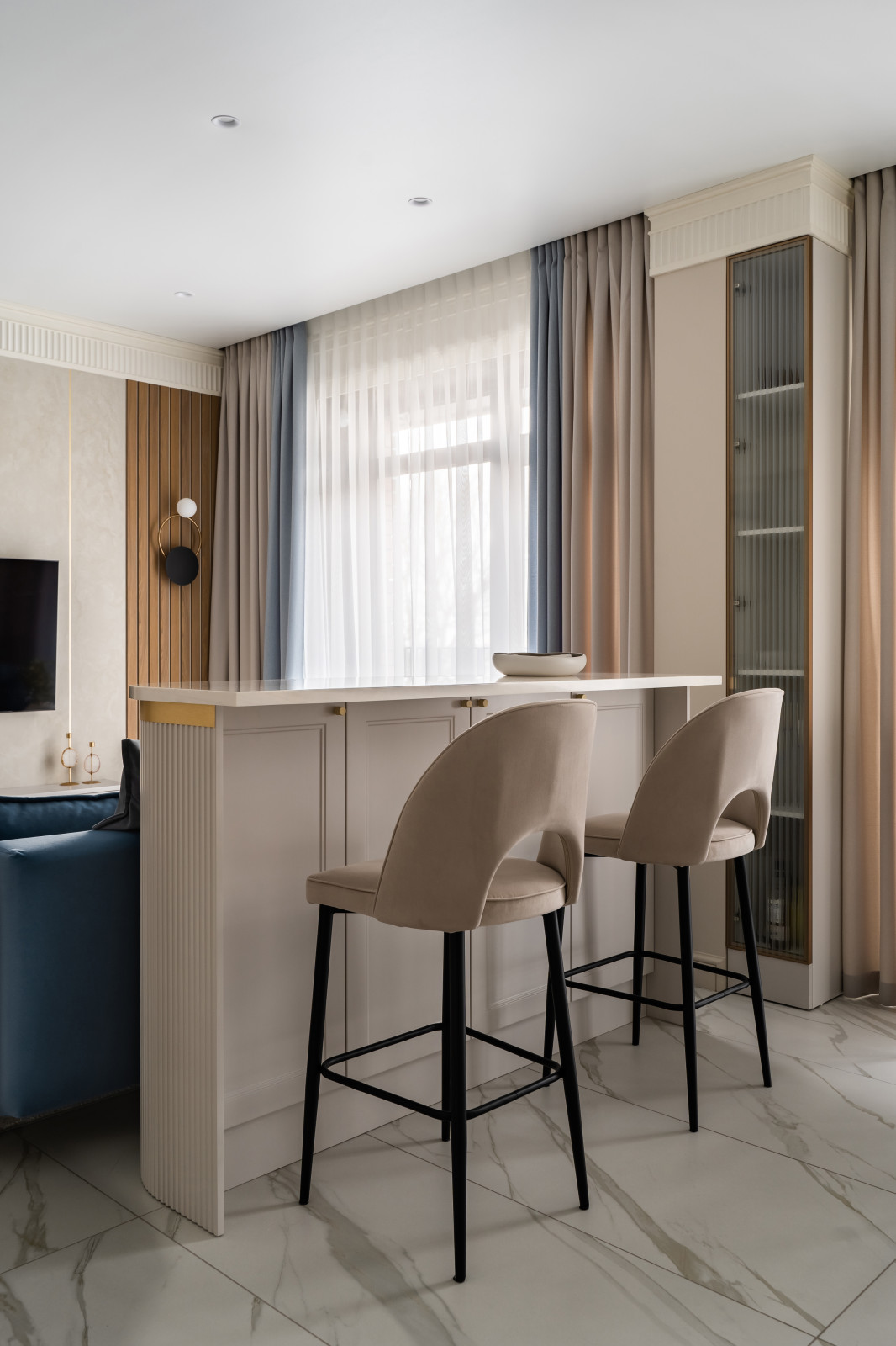 Полная меблировка квартиры в ЖК "Дом на Ярославской" дизайнер Елена Мархаюк