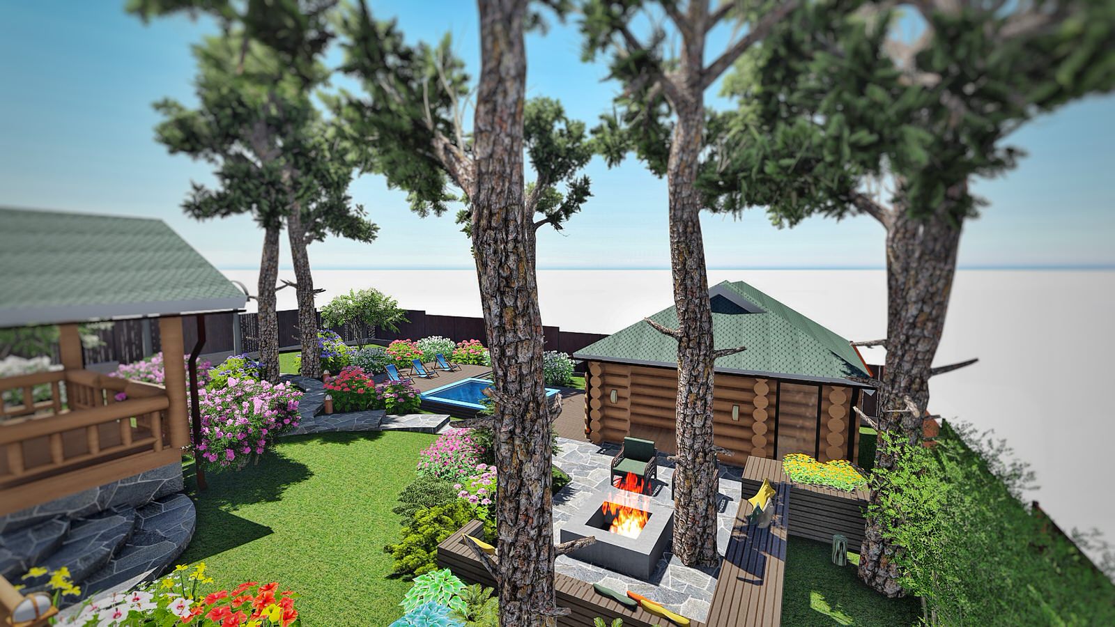 Ландшафтный дизайн участка в СНТ Хрустальный