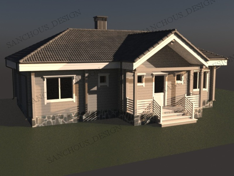 Обложка проекта: 3D визуализация фасада дома