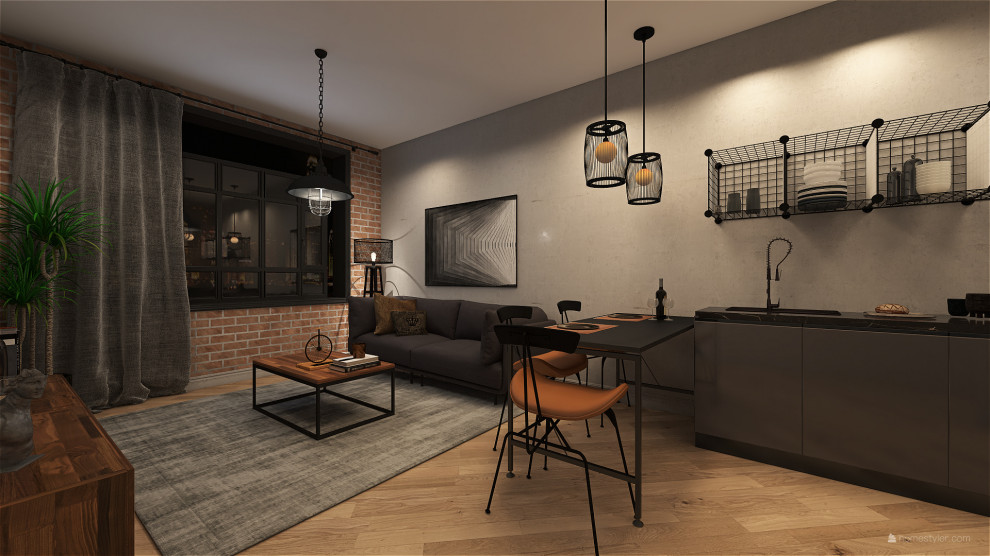 Квартира в индустриальном стиле