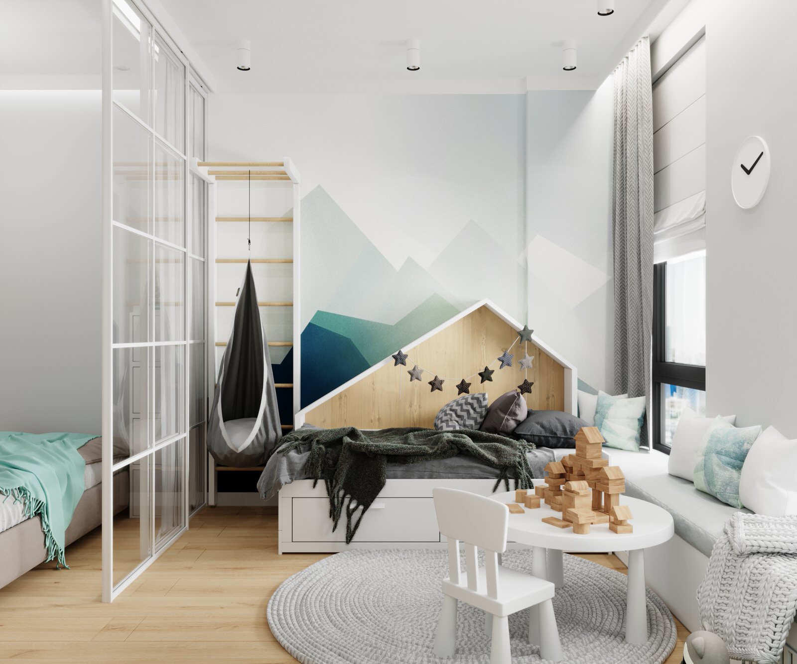 Спальня совмещенная с детской в Химках