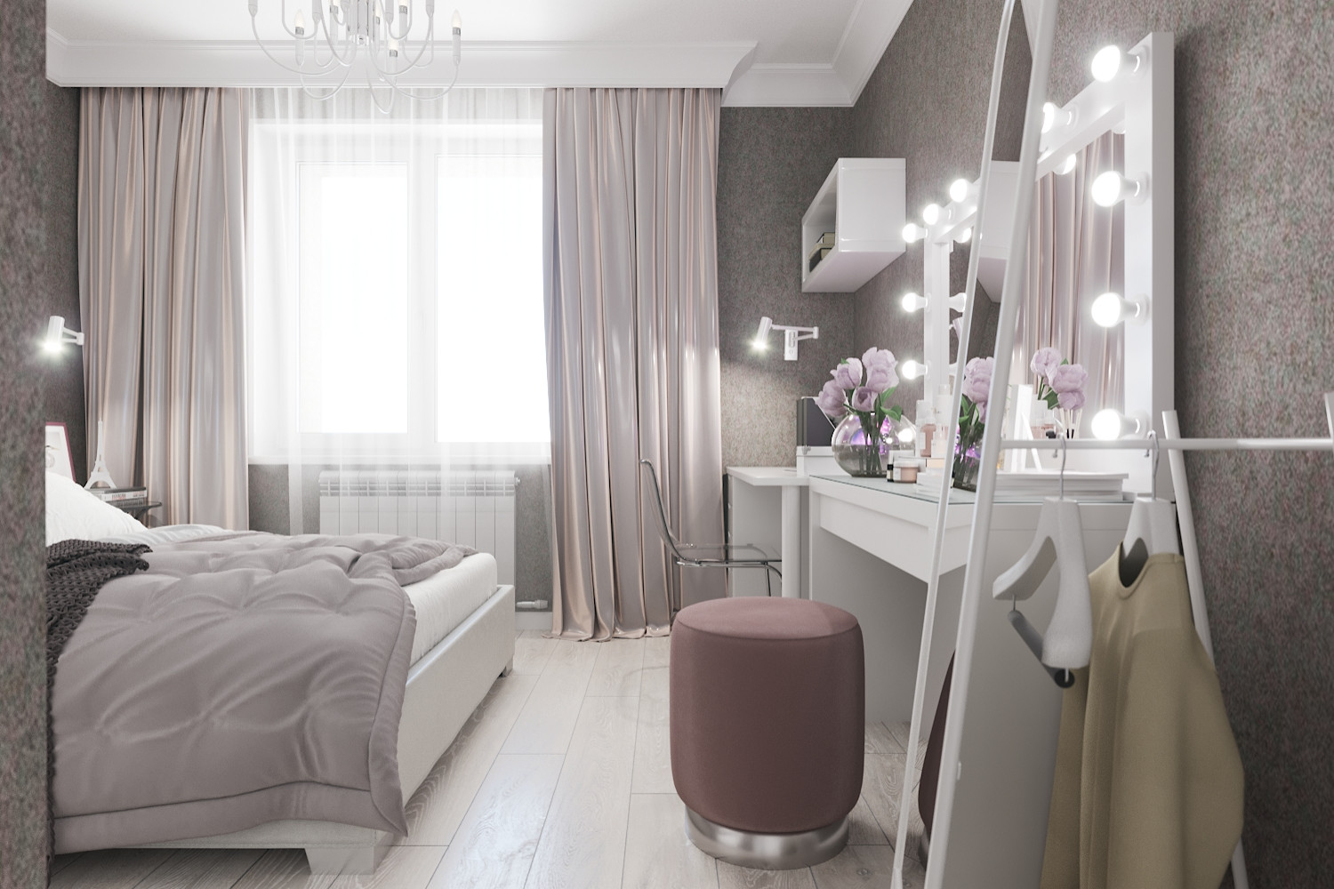 Светлый, воздушный интерьер в спокойных цветах