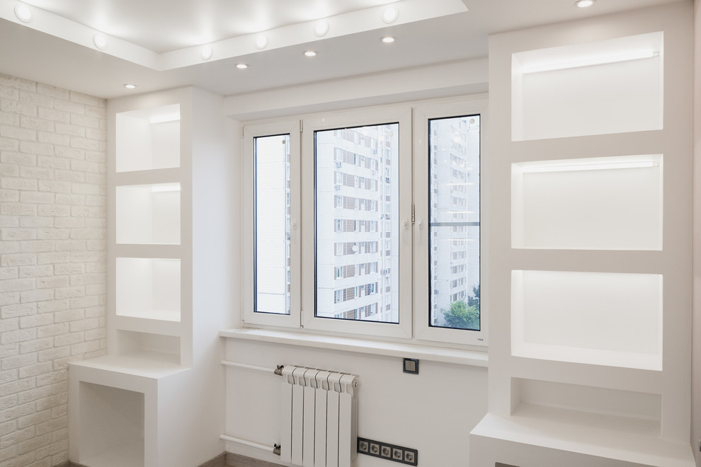 Нежная брежневка с объединением кухни с гостиной