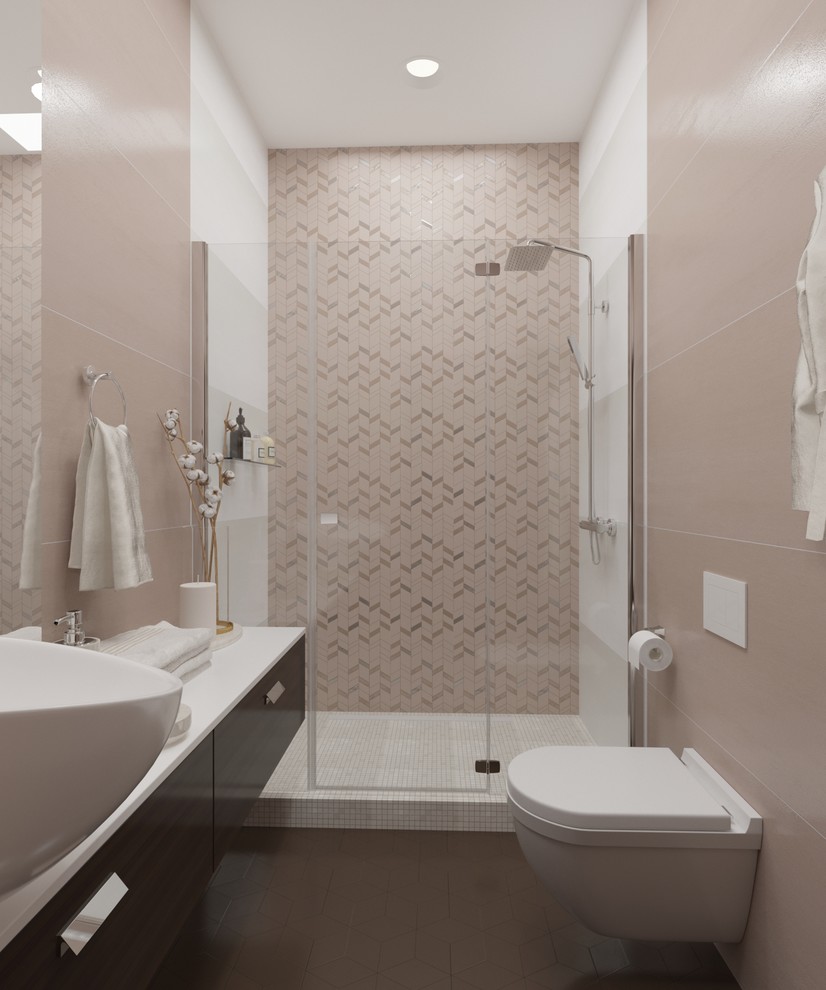 Спальня с тропическими листьями