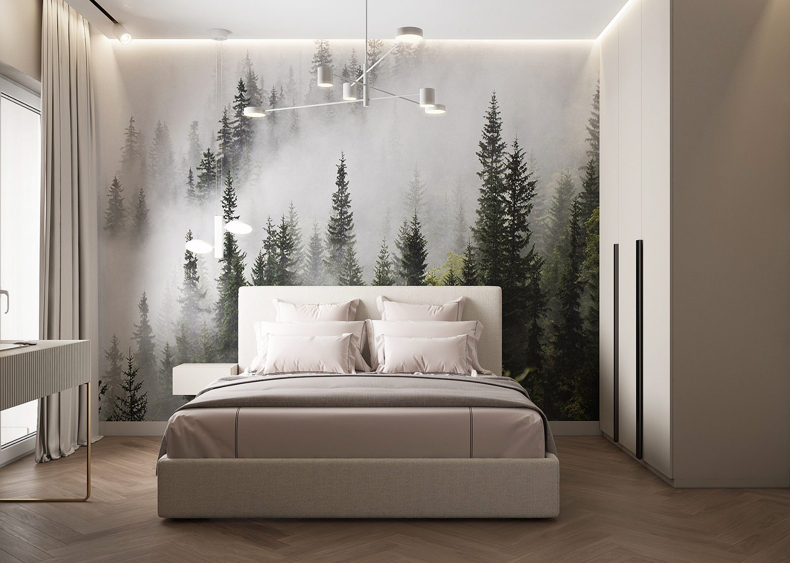 Современный светлый интерьер квартиры