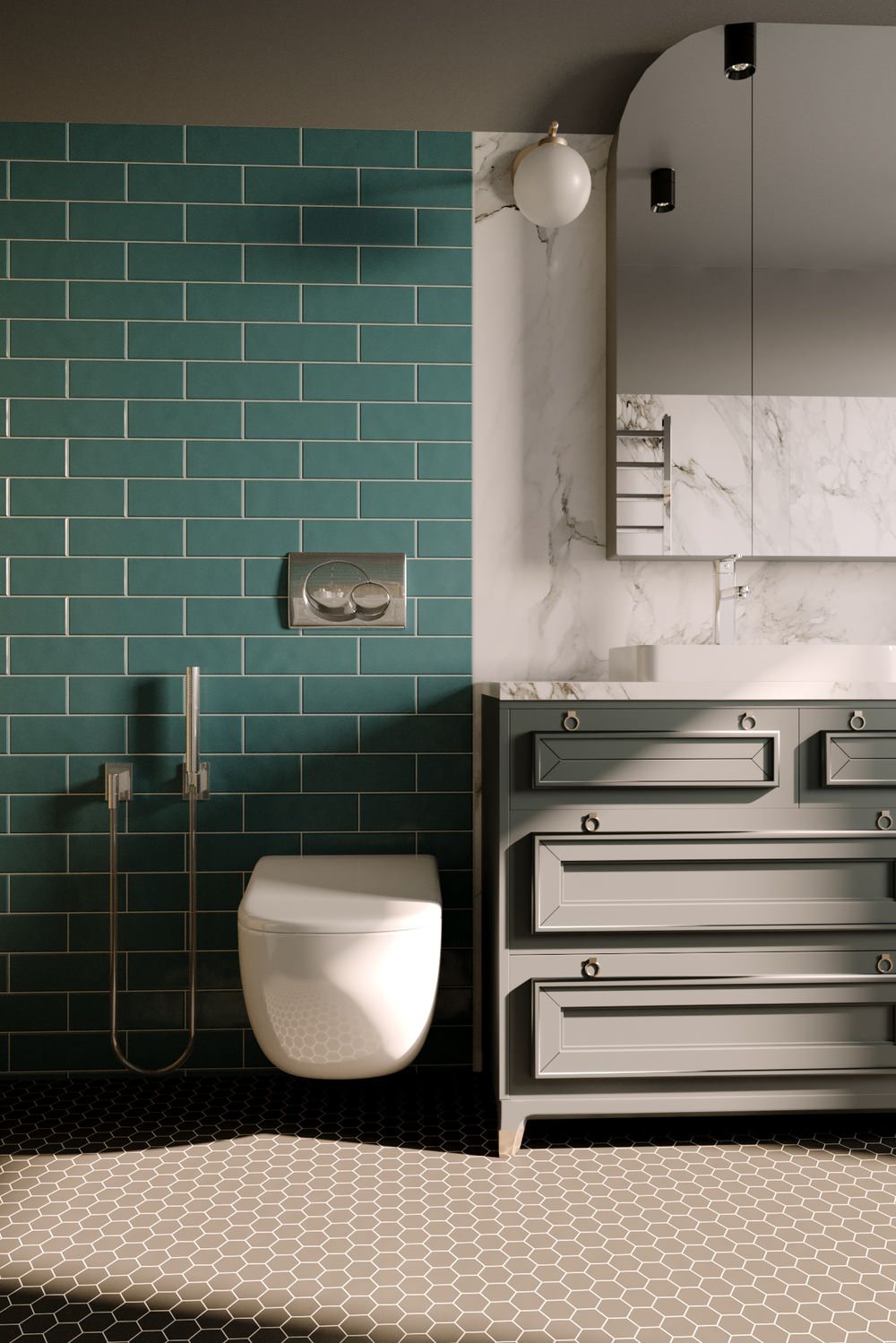 Загородный дом 147,7 м² с черными акцентами