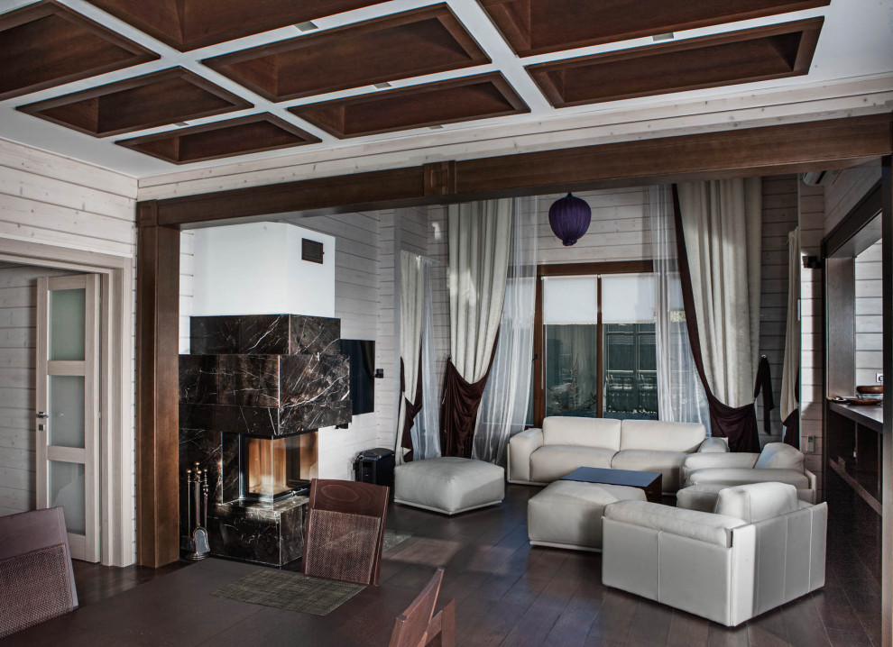 Реализованные проекты интерьеров в домах их клееного бруса