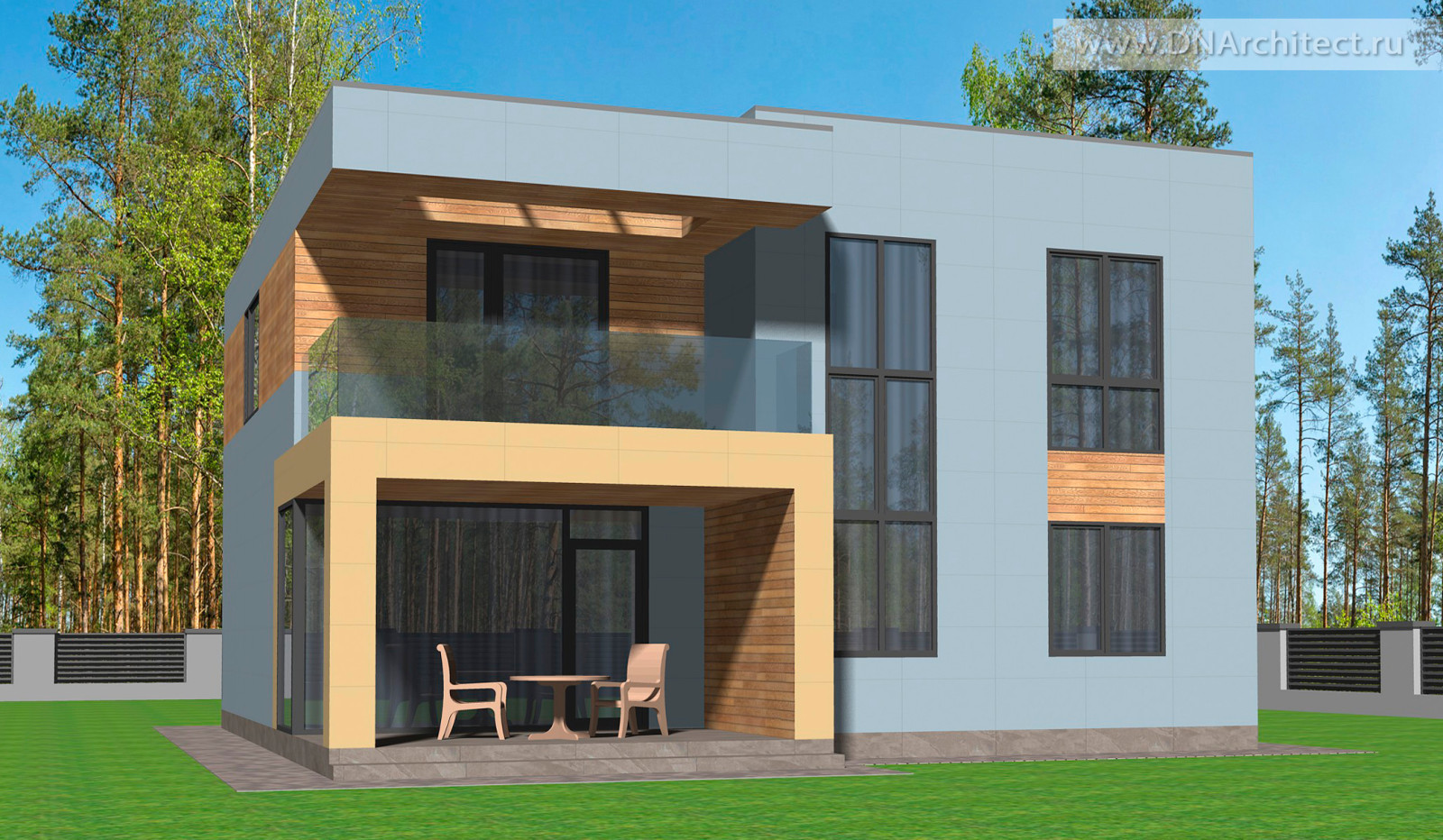 Проект дома в стиле модернизм / кубизм
