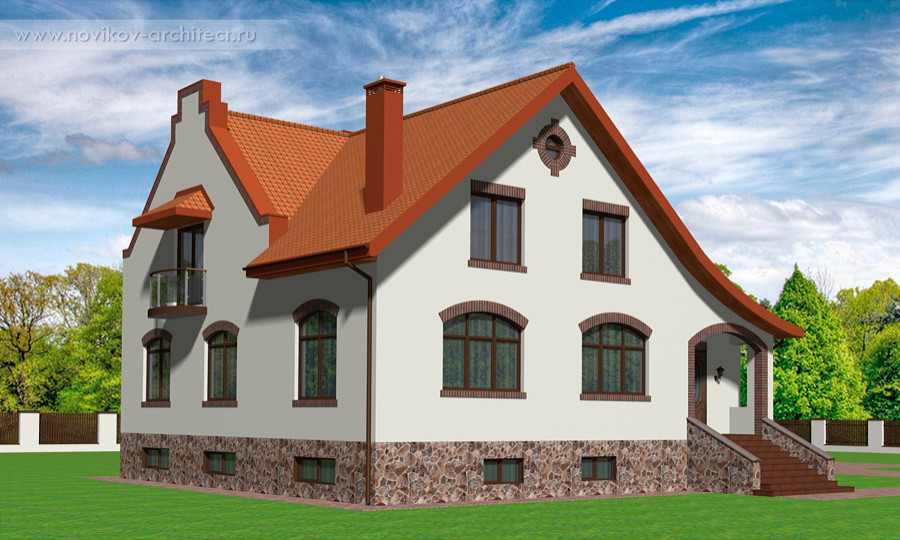 Обложка проекта: Проект частного дома в Калининграде в историческом стиле