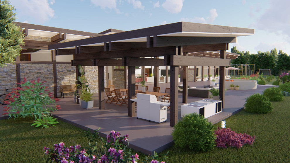 СПА комплекс с бассейном, сауной, барбекю и хоз.блоком