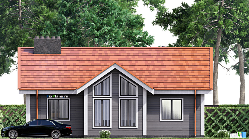 Проект одноэтажного дома 11х13м S90м2 F-15830