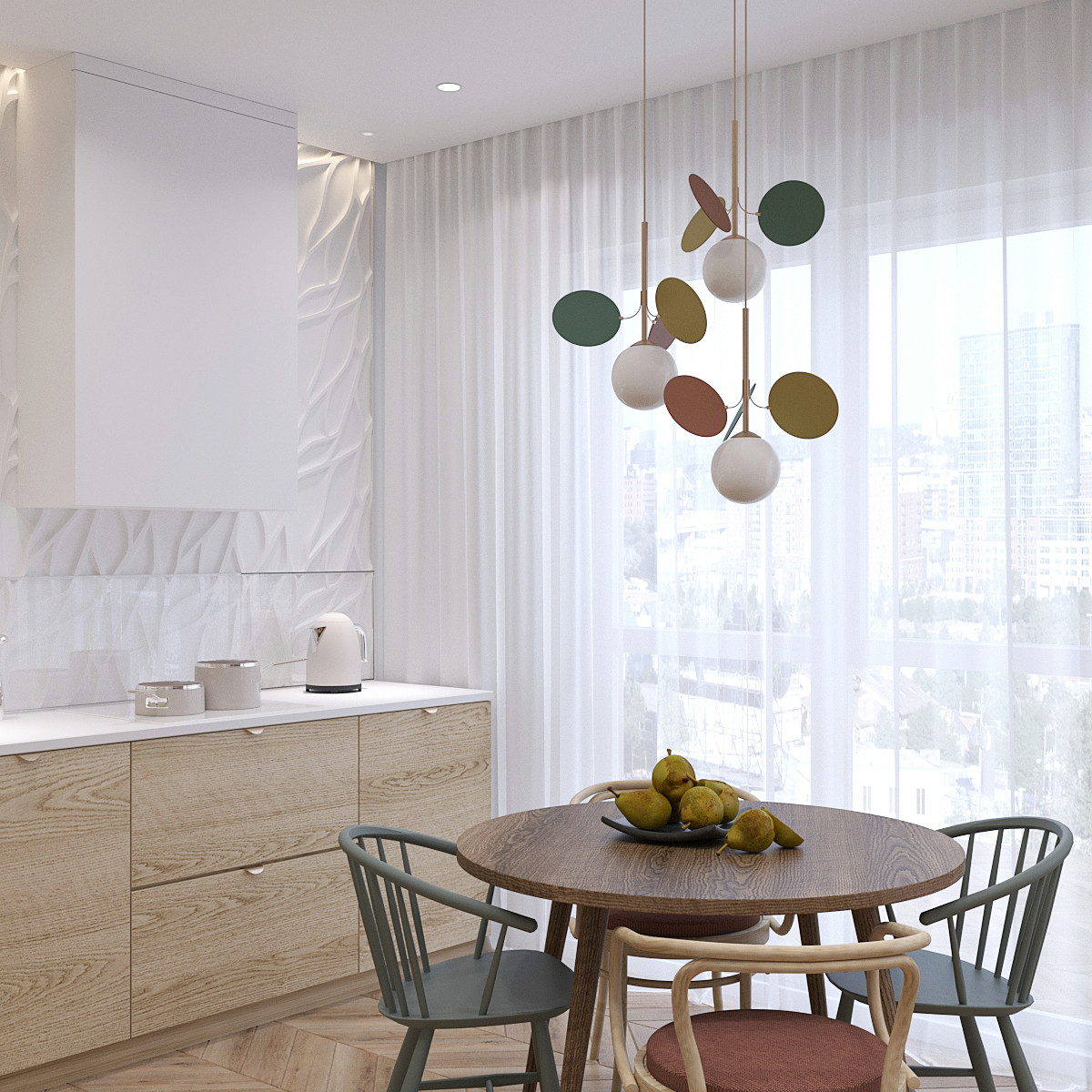 Дизайн гостиной и кухни